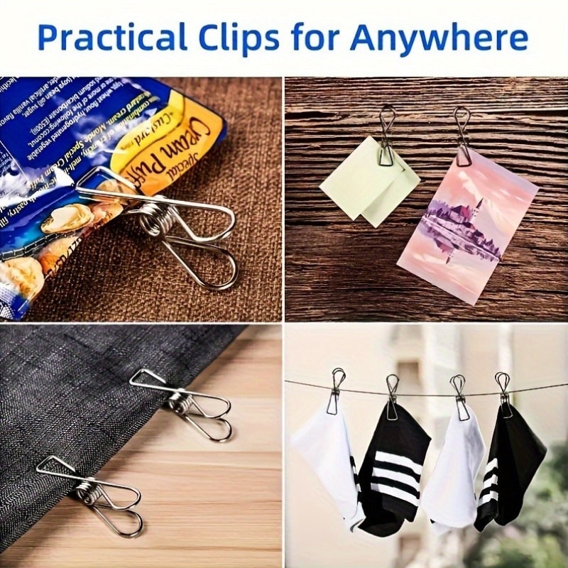 Stainless Steel Clothes Pins Durable Clothes Pegs MultiPurpose Utility Clips For Laundry Home Kitch 4