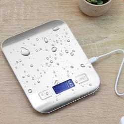 usb charging digital scale, stainless steel high-precision kitchen food scale for cooking, baking