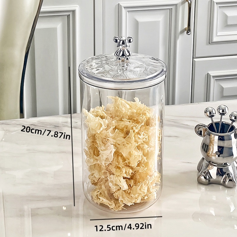 Plastic Airtight Food Storage Container With Lid Pantry Organizer Tea Can Candy Storage Box Sealed 8