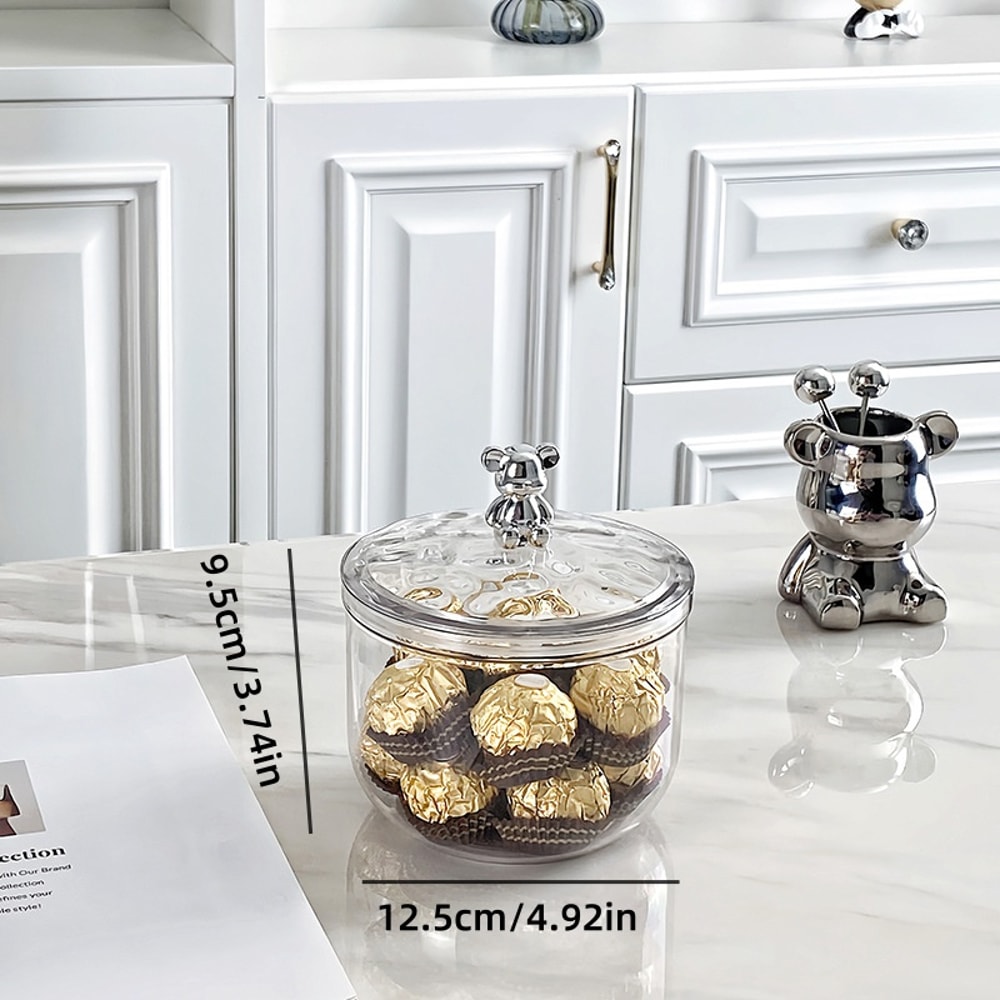 Plastic Airtight Food Storage Container With Lid Pantry Organizer Tea Can Candy Storage Box Sealed 6