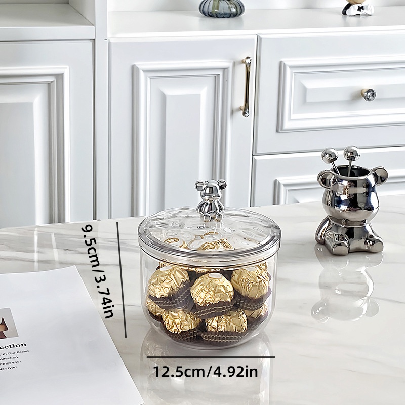 Plastic Airtight Food Storage Container With Lid Pantry Organizer Tea Can Candy Storage Box Sealed 6