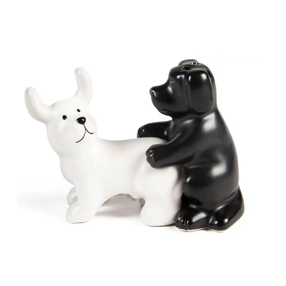Funny Novelty Ceramic Dog Salt And Pepper Shaker Set Kitchen Humor Gift For Dog Lovers 1