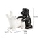 Funny Novelty Ceramic Dog Salt And Pepper Shaker Set Kitchen Humor Gift For Dog Lovers 5