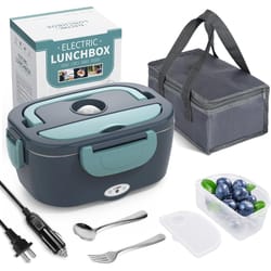 electric lunch box, portable food warmer, leak-proof heating container for car, home, office use, meal prep