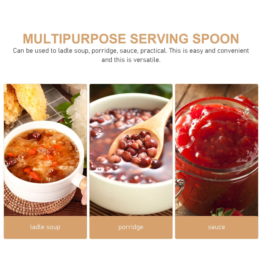 Stainless Steel Measuring Spoon Set, Soup Ladle Set, Metal Spoon Food Serving Tools, Kitchen Water Scoop for Sauces