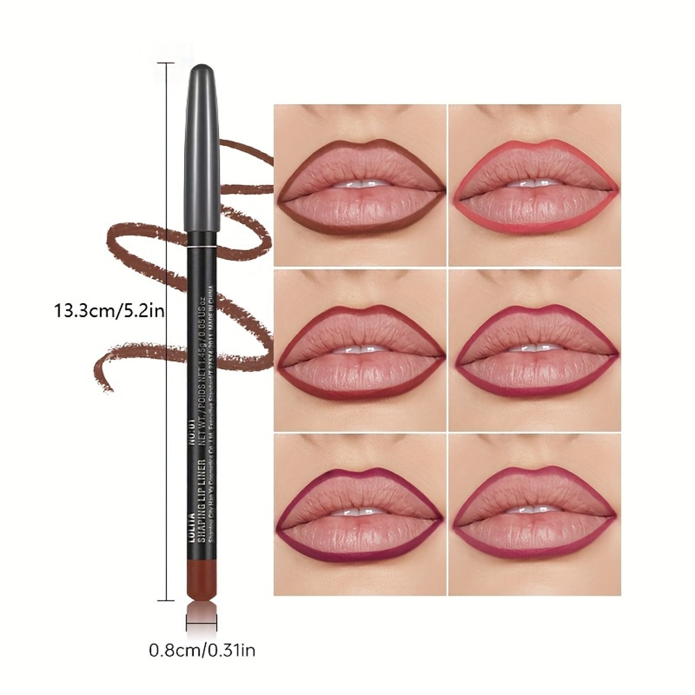 Luxury Matte Lip Liner Long-Lasting, Smooth Application for Perfect Outline Filling