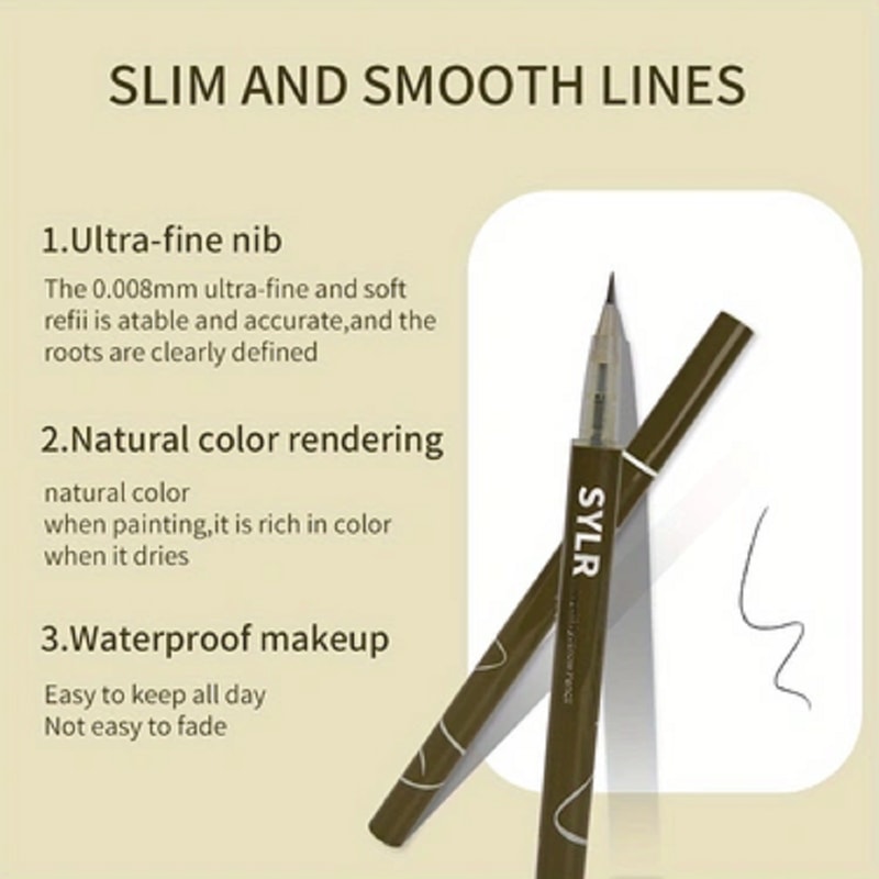 Ultra Fine Waterproof Eyebrow Pen SmudgeProof LongLasting SweatResistant Highly Pigmented Liquid Pe 3