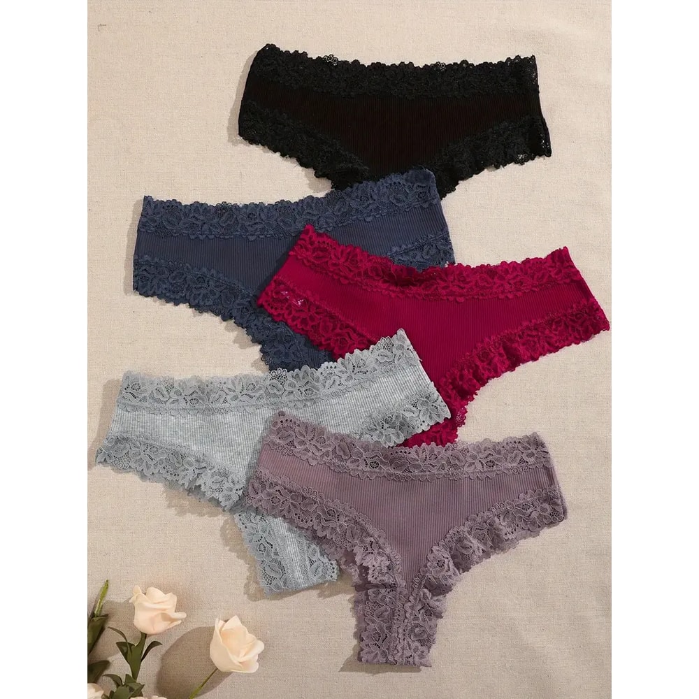 Floral Lace Womens Cotton Panties Soft Trendy Patchwork Lingerie For Ultimate Comfort And Elegance 6