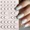 Gradient French Nail Art Stickers for Ombre Manicure Ink Blooming Wave Line Water Transfer Decals Decorations
