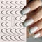 Gradient French Nail Art Stickers for Ombre Manicure Ink Blooming Wave Line Water Transfer Decals Decorations