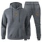 Jogging Fitness Sportswear Set Long for Men, Sleeve Sweatshirt & Casual Pants 2-Piece Set