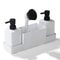 Kitchen Soap Dispenser with Sponge Holder Set Matte Black Sink Caddy for Dishwashing, Hand Washing Brush Tray