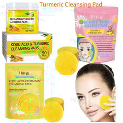 turmeric kojic acid exfoliating cleansing pads for daily facial care skin brightening