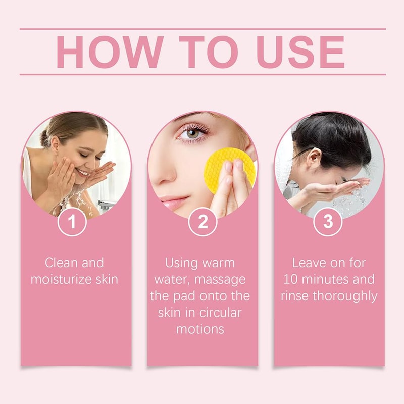 Turmeric Kojic Acid Exfoliating Cleansing Pads for Daily Facial Care Skin Brightening