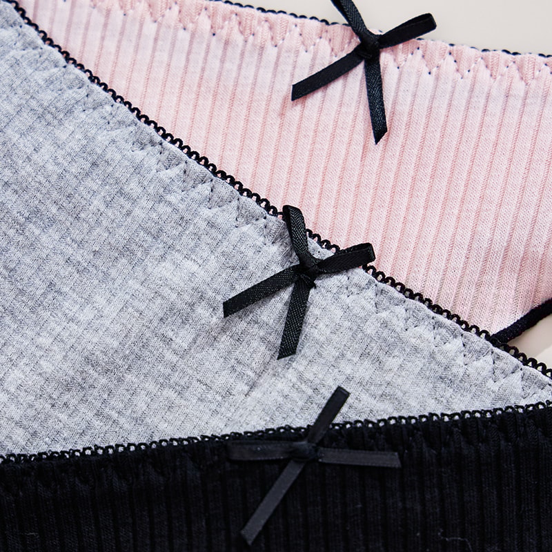 Womens Lowrise Cotton Thong Panties Solid Color Comfort Fit Lingerie 2