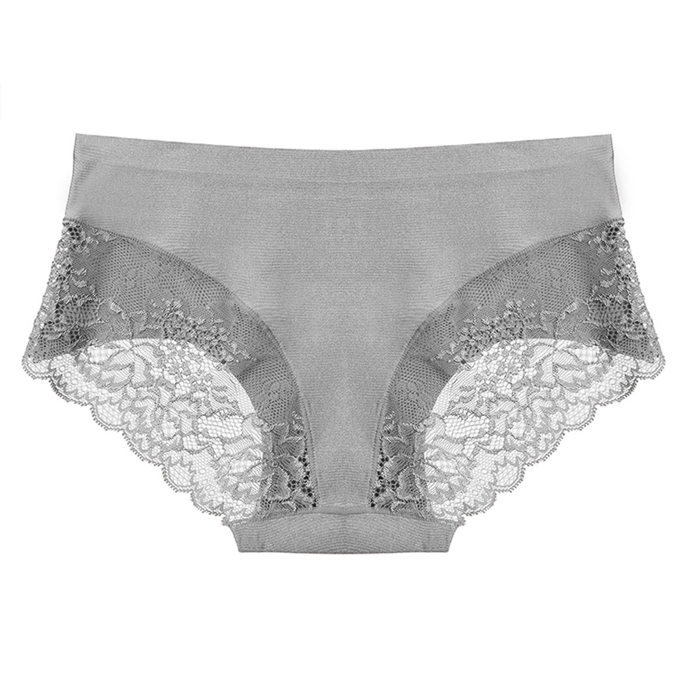 Elegant Lace Panties Women Silk Satin Briefs Soft Comfortable Plus Size Lace Panties 3