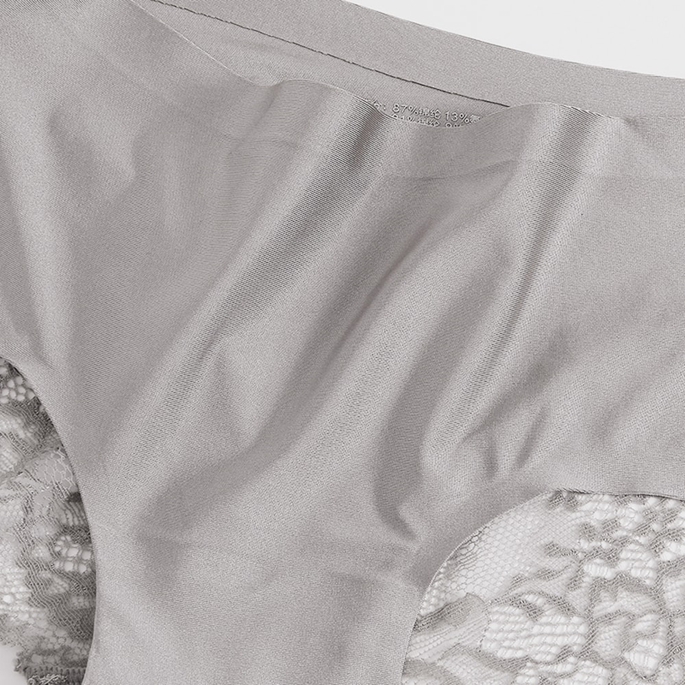 Elegant Lace Panties Women Silk Satin Briefs Soft Comfortable Plus Size Lace Panties 4