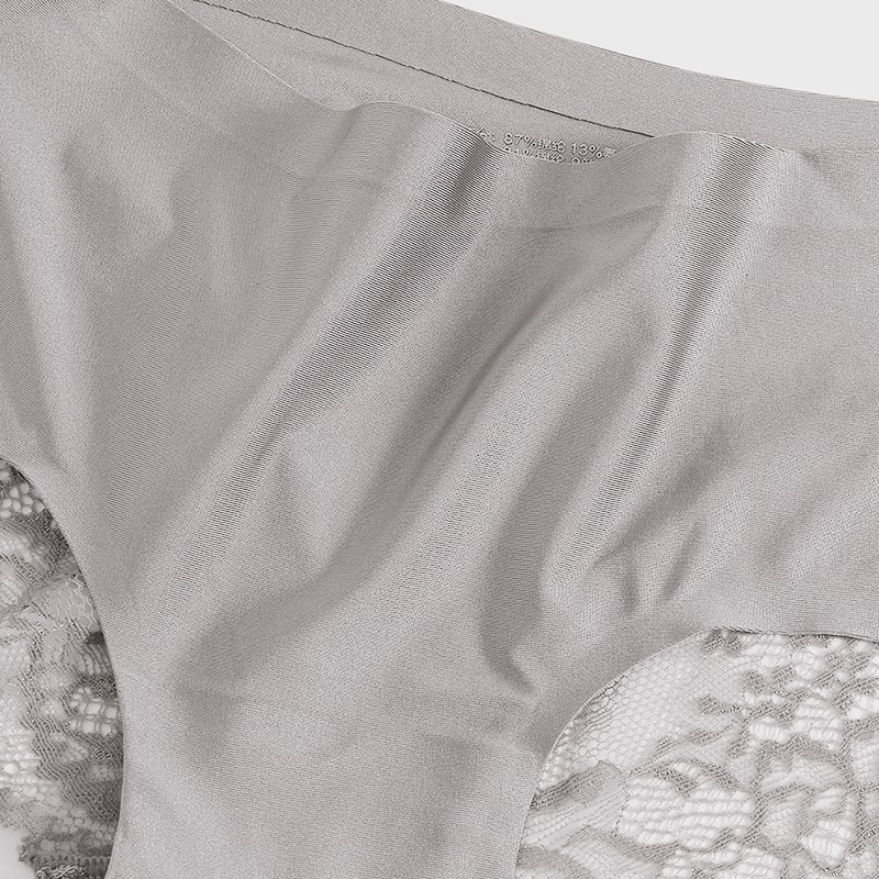 Elegant Lace Panties Women Silk Satin Briefs Soft Comfortable Plus Size Lace Panties 4