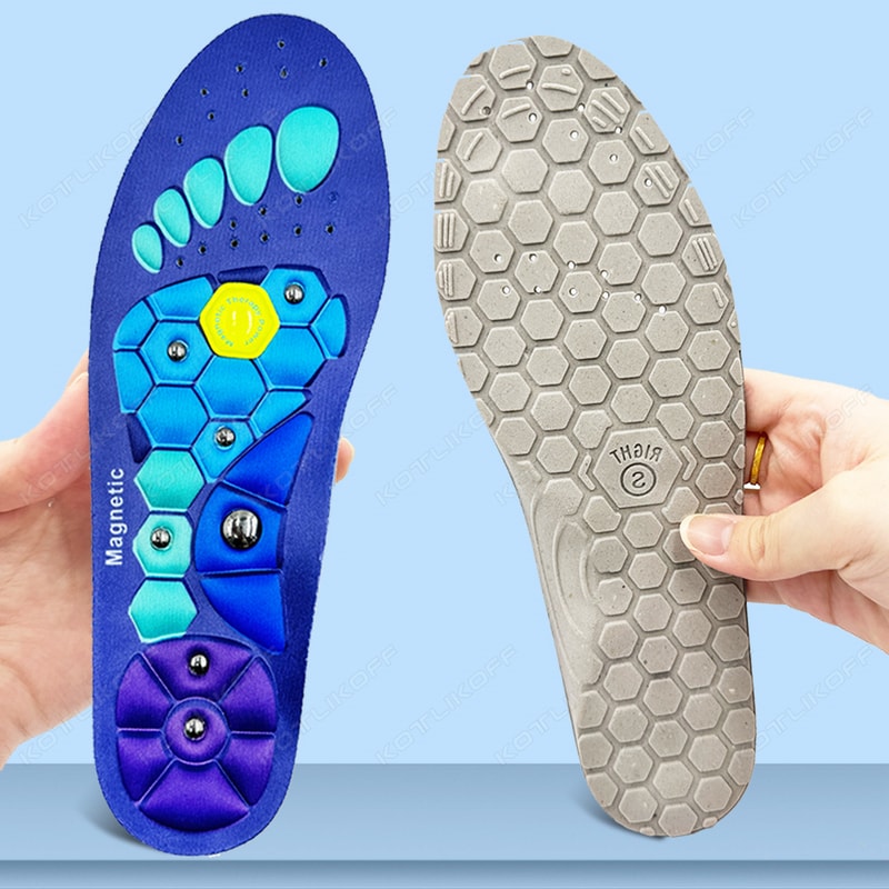 Magnetic Therapy Acupressure Insoles Anti Fatigue Massage Shoe Pads For Foot Comfort 0