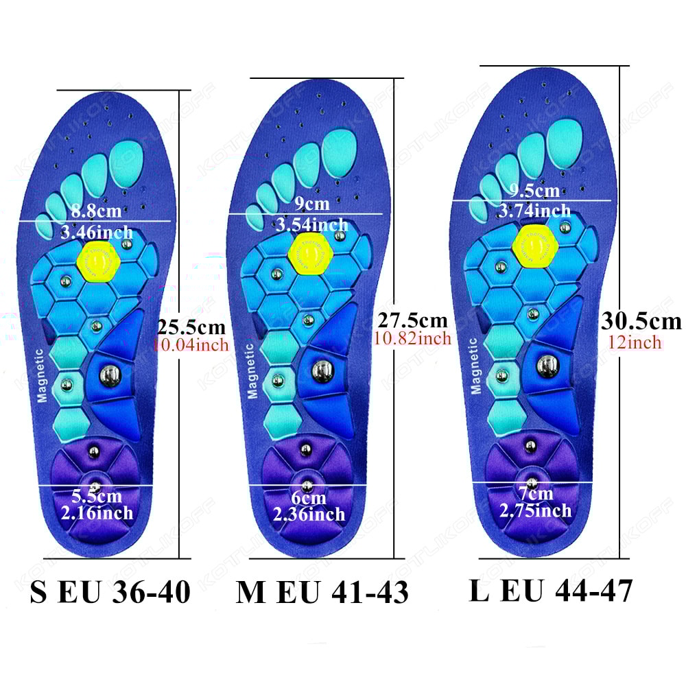 Magnetic Therapy Acupressure Insoles Anti Fatigue Massage Shoe Pads For Foot Comfort 4
