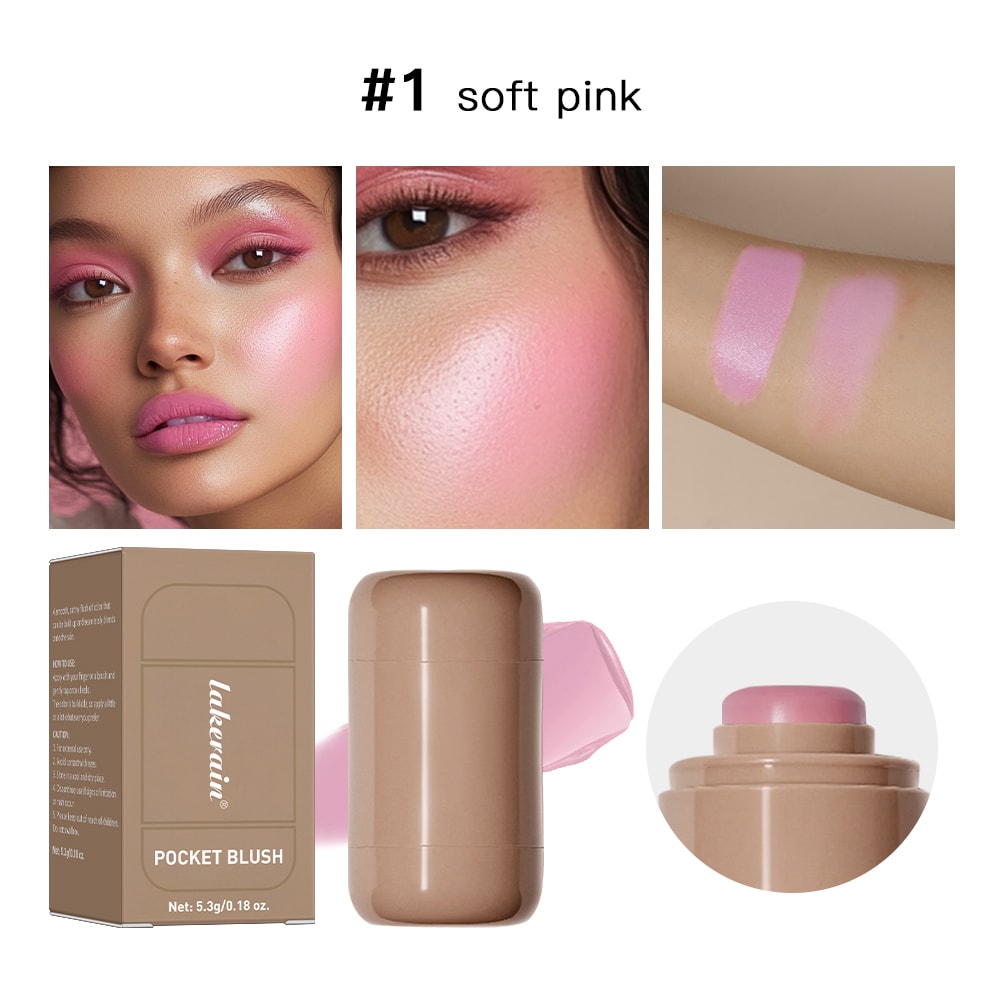 Radiant Glow Cream Blush Stick Makeup For Lips And Cheeks Long Lasting Natural Finish 6