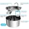 Smart Stainless Steel Pet Water Fountain For Cats And Dogs USB Automatic Mute Drinking Bowl 4