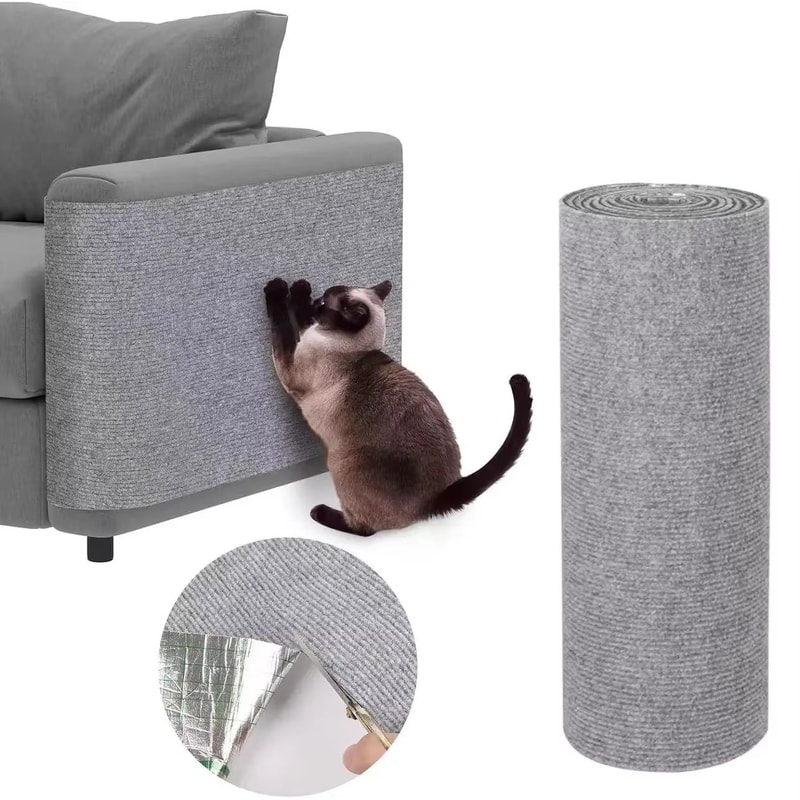 Cat Scratching Mat SelfAdhesive Trimmable Carpet For AntiScratching Sofa And Furniture Protection 0