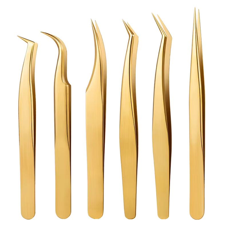 False Eyelash Tweezers Set For Eyelash Extensions Eyebrow Styling Professional Kit For Makeup Nail 6