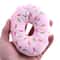 Soft Dog Donuts Plush Chew Toy Interactive Pet Toy for Small Medium Dogs, Squeaker Sound Fun