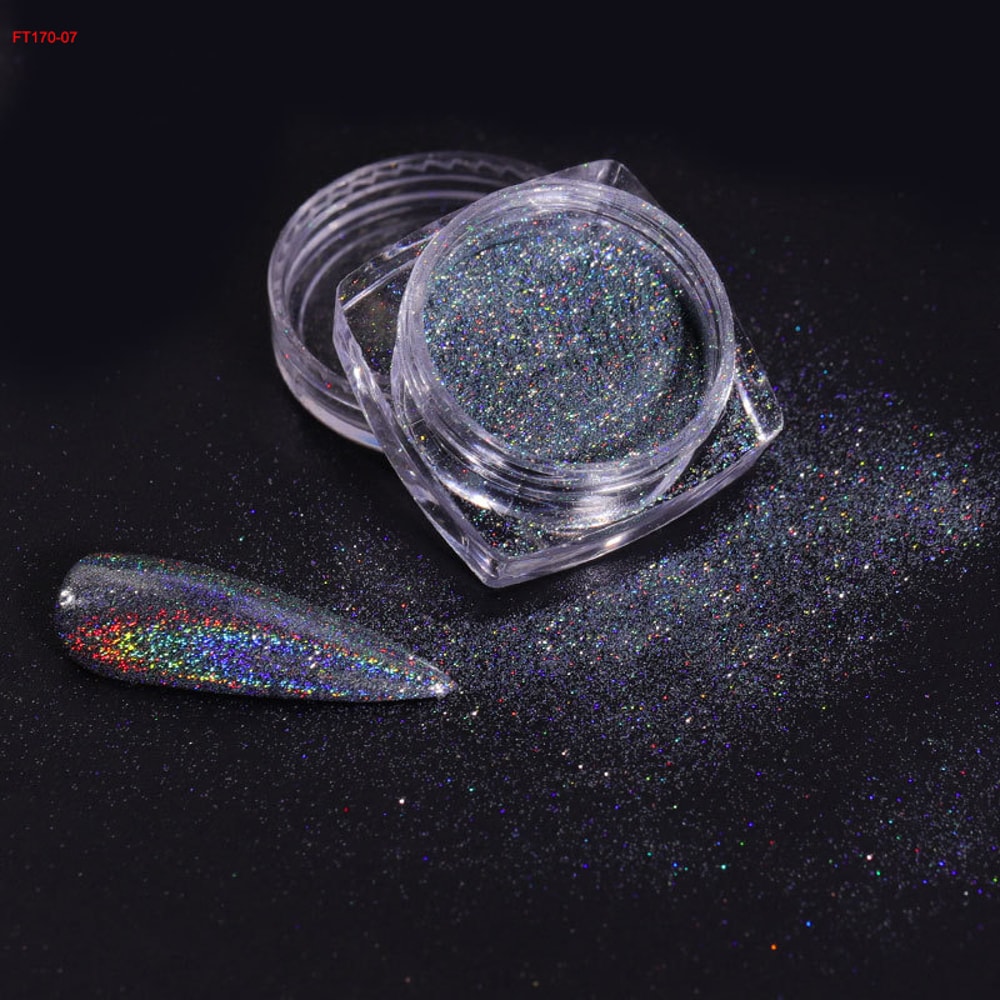 Holographic Unicorn Rainbow Nail Powder Super Shiny DIY Mirror Manicure Glitter 5