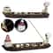 Skull Boat Incense Holder Ghost Fishing Boat Incense Burner, Creative Skeleton Statue for Study Room Meditation