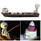 Skull Boat Incense Holder Ghost Fishing Boat Incense Burner, Creative Skeleton Statue for Study Room Meditation