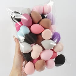 beauty sponge for liquid, cream powder makeup application random color shape