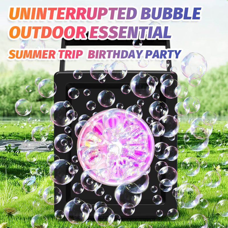Automatic Electric Bubble Blower Toy Handheld Outdoor Bubble Machine for Kids Birthday Fun