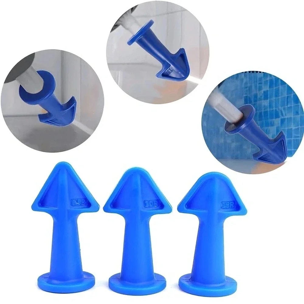 Green Silicone Caulking Tool Kit Nozzles For Kitchen Bathroom Window Sealant 0