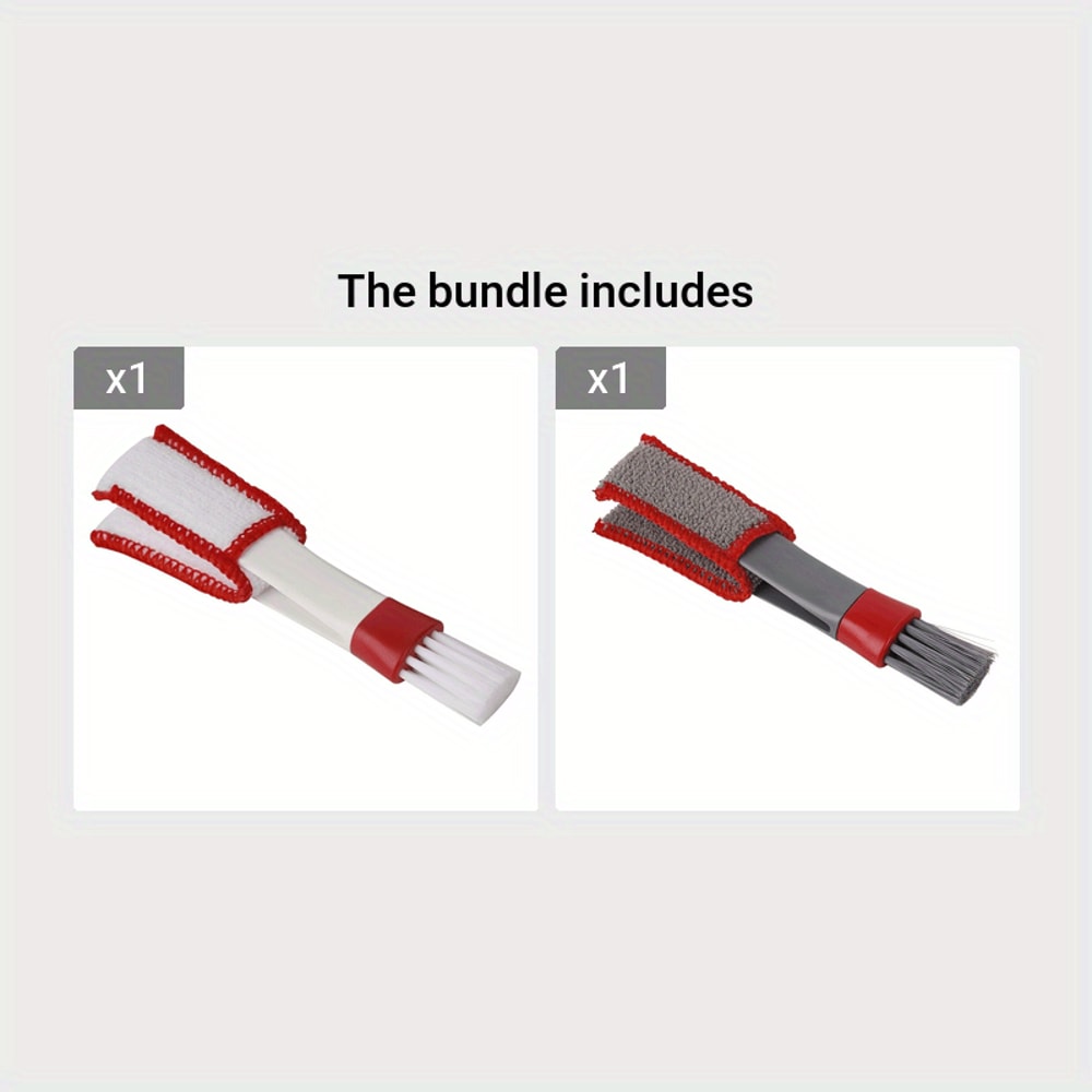 Dual Head Car Air Vent Cleaning Brush Multi-Purpose Interior Detailing Tool for Cars