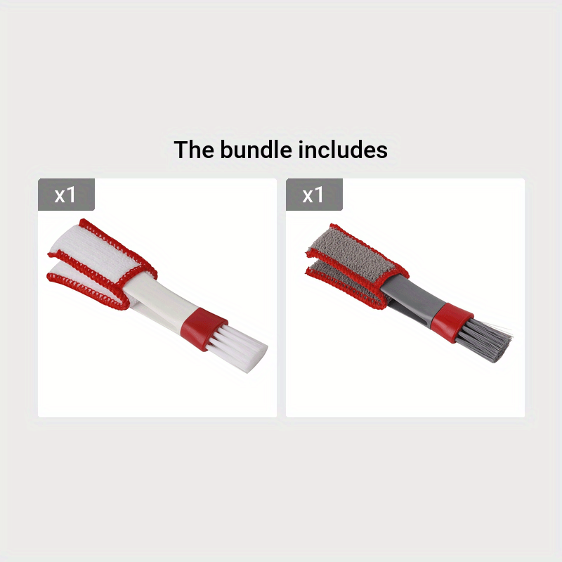 Dual Head Car Air Vent Cleaning Brush Multi-Purpose Interior Detailing Tool for Cars