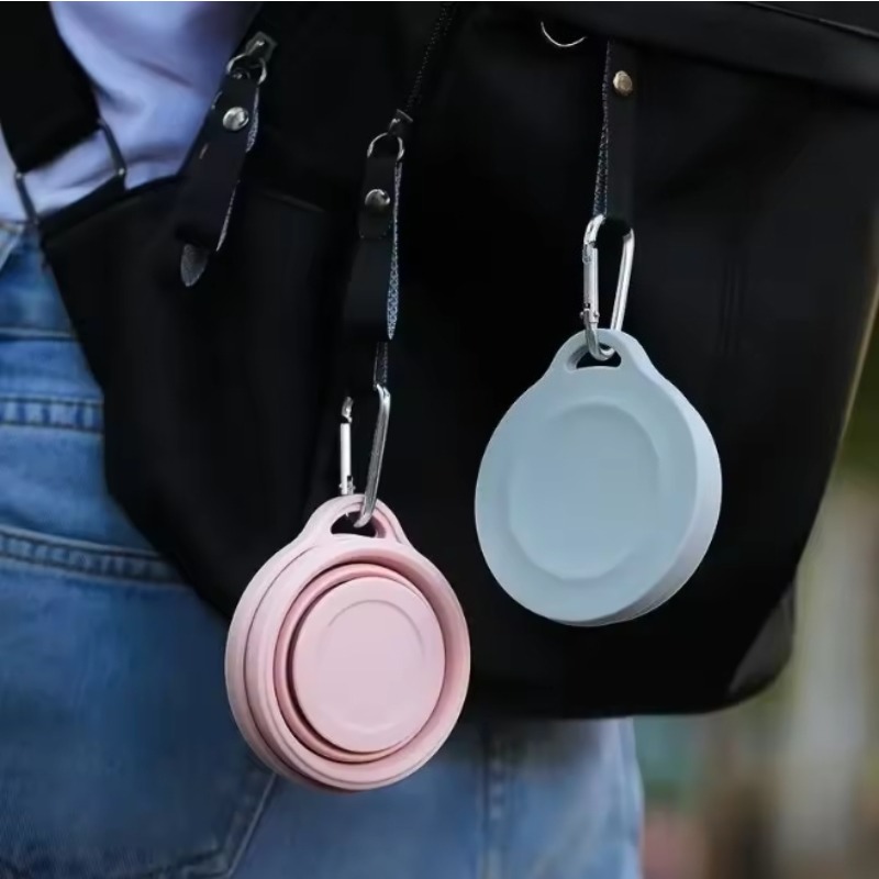 Collapsible Silicone Cup with Lid Portable and Foldable Travel Cup