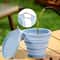 Collapsible Silicone Cup with Lid Portable and Foldable Travel Cup