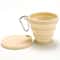 Collapsible Silicone Cup with Lid Portable and Foldable Travel Cup