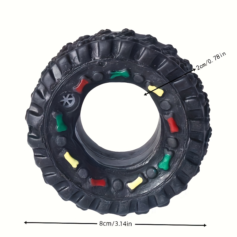 Durable Interactive Dog Chew Toy For Puppies Small Dogs ChewResistant Teeth Training Wheel With Sou 3