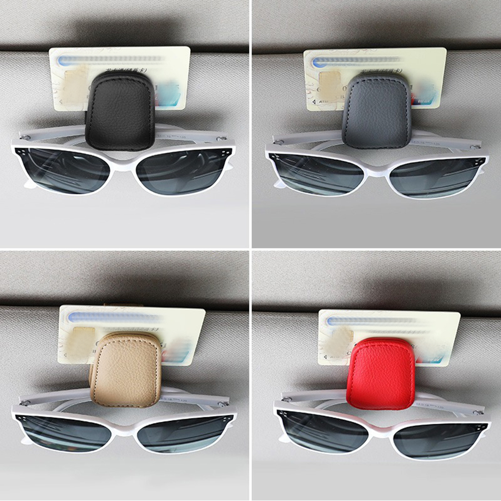 Universal Car Sunglasses Clip Multi-Function Visor Holder for Eyeglasses, Cards, Tickets
