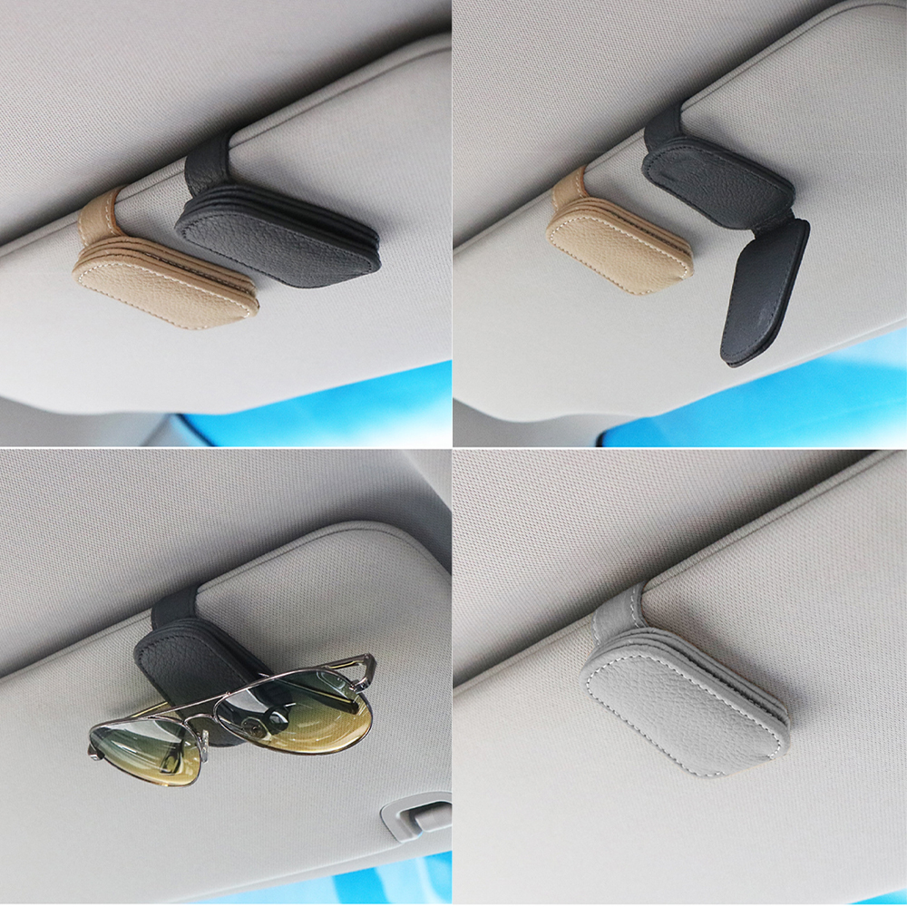 Universal Car Sunglasses Clip Multi-Function Visor Holder for Eyeglasses, Cards, Tickets
