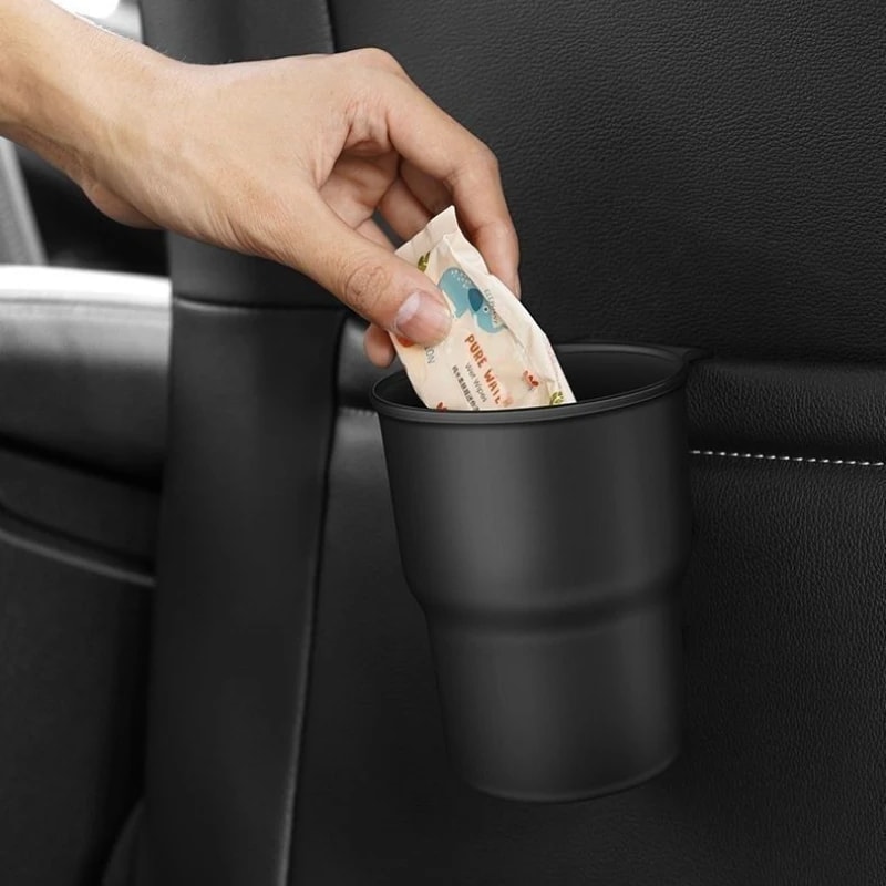 Car Cup Holder with Mobile Phone Beverage Holder Multifunctional Auto Storage Box Trash Can