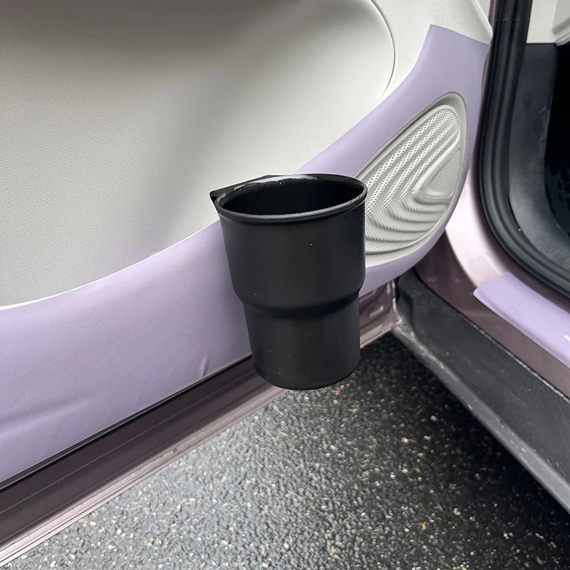 Car Cup Holder with Mobile Phone Beverage Holder Multifunctional Auto Storage Box Trash Can