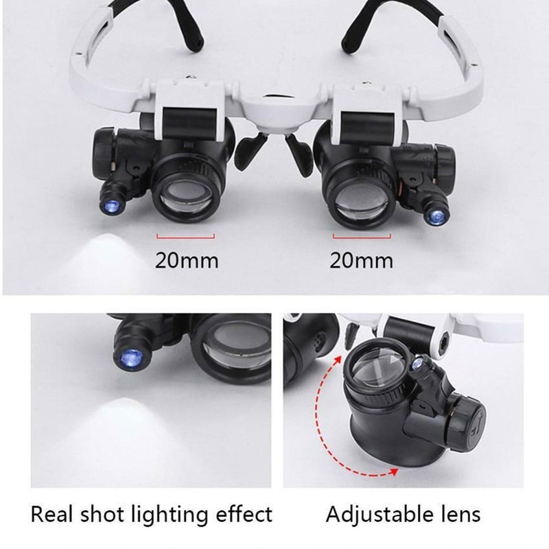 Adjustable Headband Magnifier For Jewelry And Watch Repair Loupe Lens Glasses For Precision Work 2