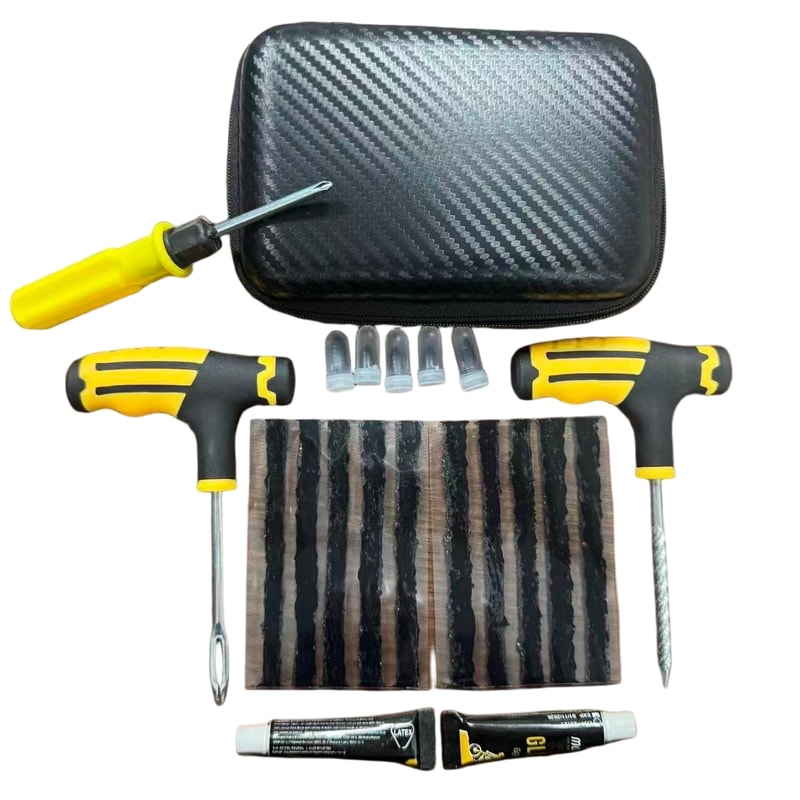 Heavy Duty Flat Tire Repair Kit For Motorcycles Cars Professional Emergency Tool For Quick Puncture 6