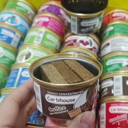 long lasting coffee scented car air freshener aromatherapy canned wood blocks