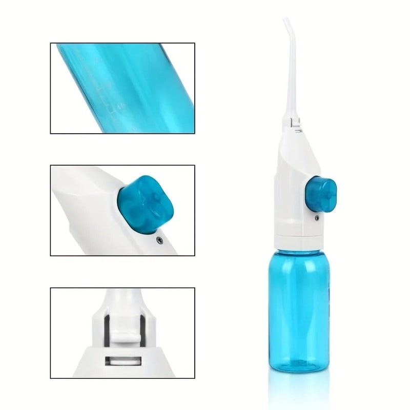 Portable High Pressure Oral Irrigator for Teeth Cleaning Manual Water Dental Floss