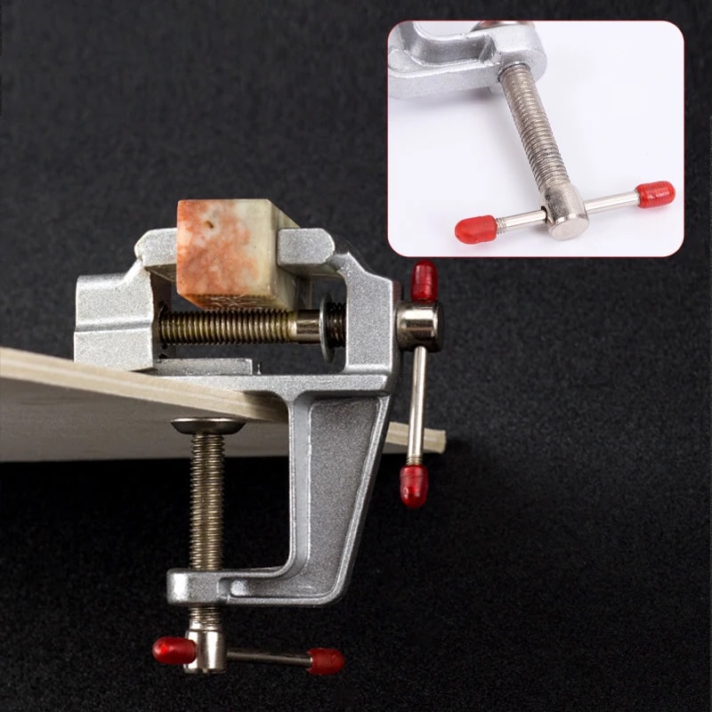 Mini Bench Vise Multi-Functional Aluminum Miniature Small Jewelers Hobby Clamp: